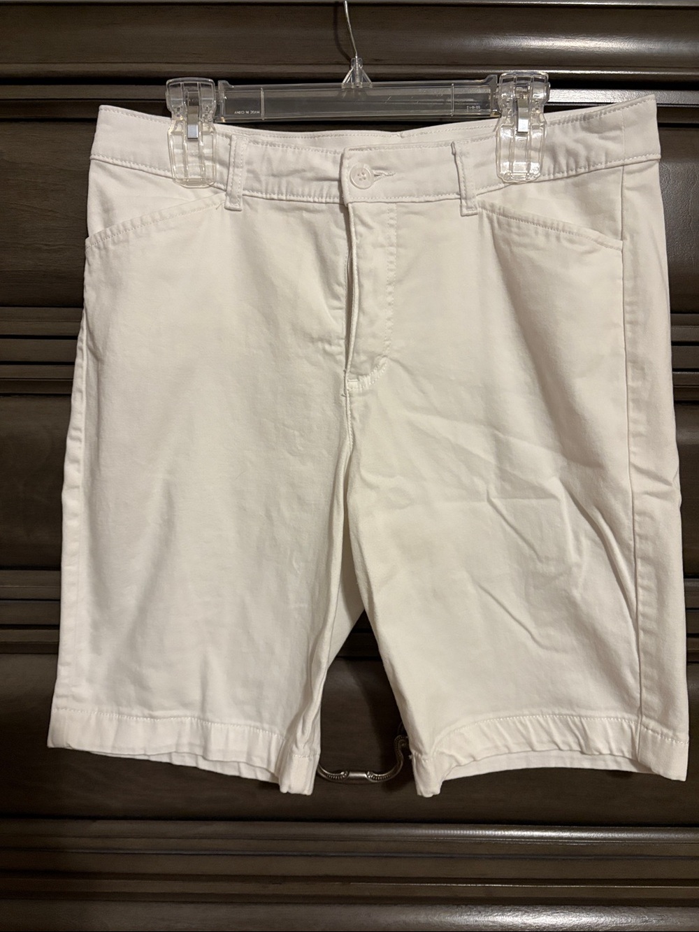 St. John's Bay White Women's Bermuda Shorts
